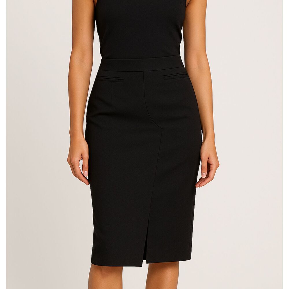 JASON WU‎ Wool Blend Straight Midi Skirt Black Sz 6
